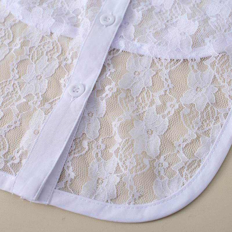 Кружевной воротник-подделка, воротник-стойка с жемчугом, воротник-стойка для кукол, воротник-подделка для рубашки, черный B2, белый B76