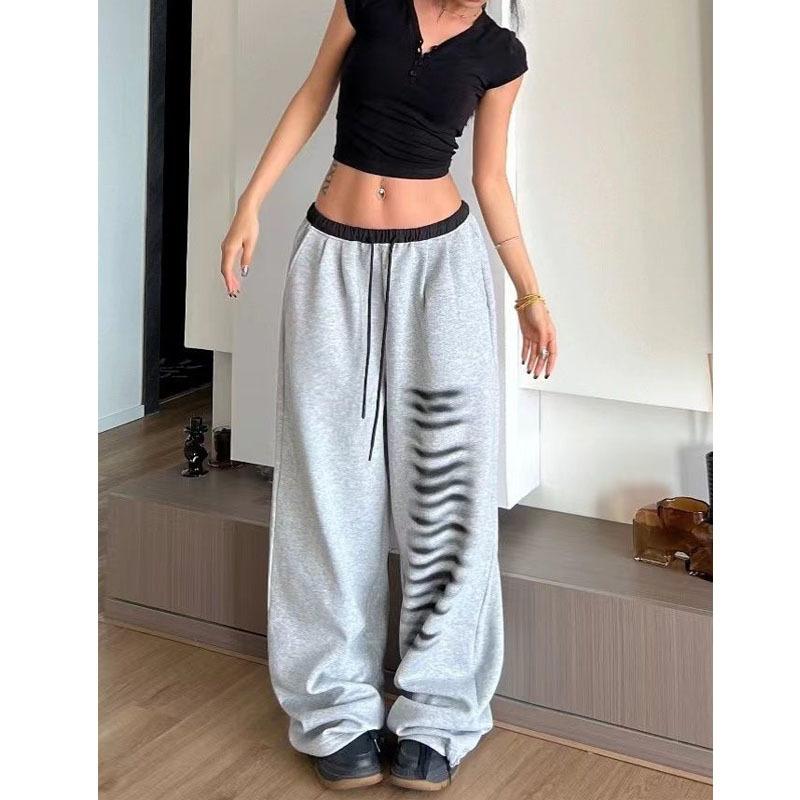 Woman Oversize Korean Style Sports Pants Harajuku Kpop Streetwear Trousers