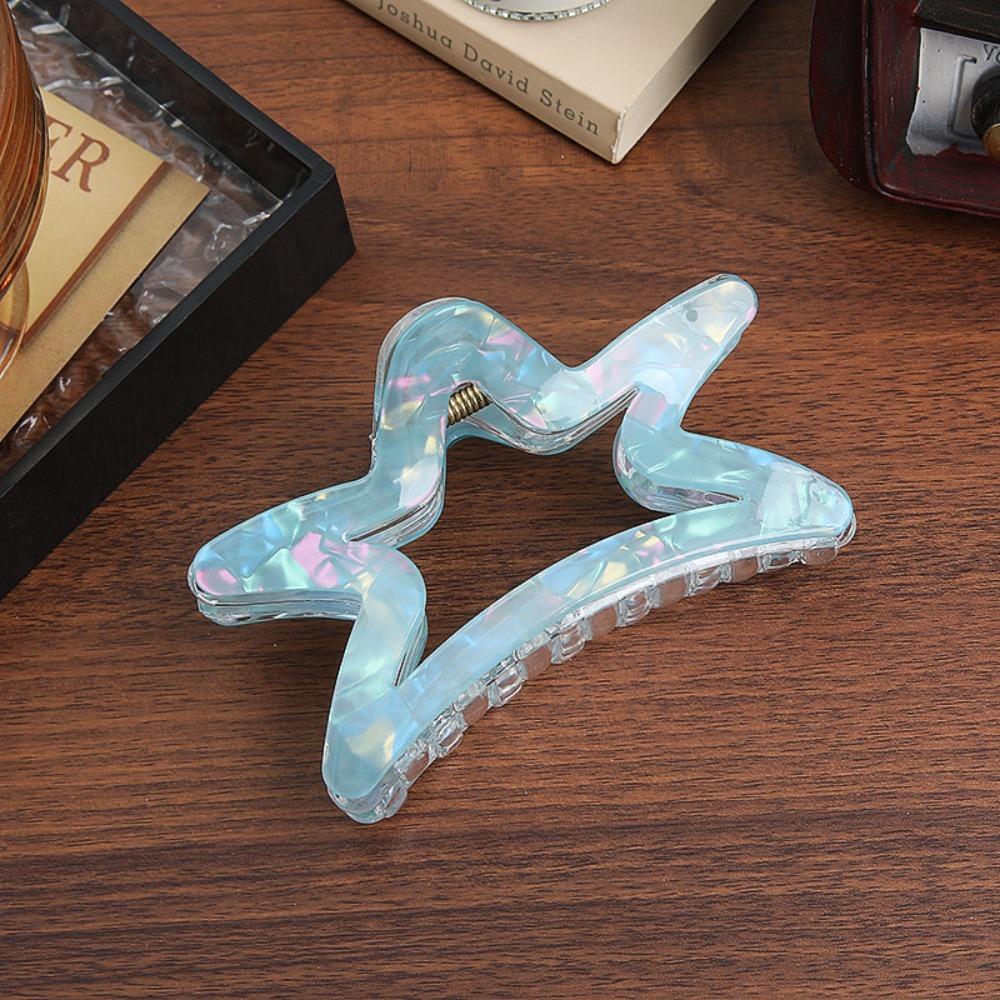 PVC Shark Clip Starry Large Size Hair Grab Fashion Hair Clip  Daily