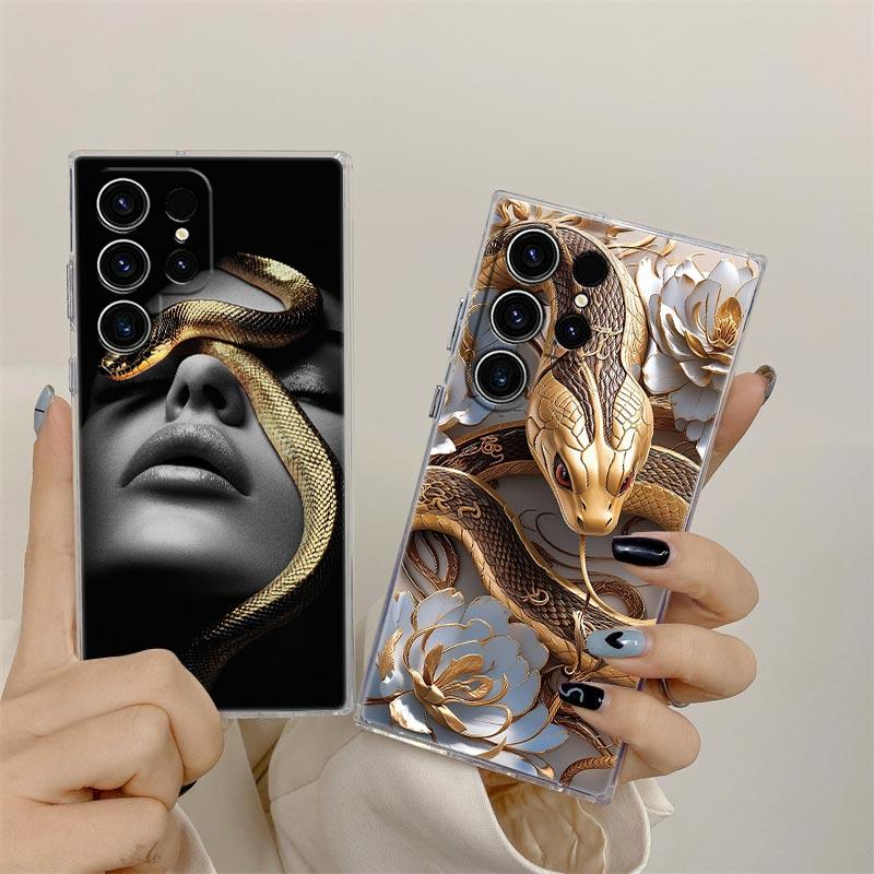 Змеи и Женщины Прозрачный Чехол Для Samsung Galaxy S26 S25 S24 S23 Ultra S20 S21 FE S22 Plus S26Ultra S25FE Мягкий Силиконовый Чехол Для Телефона
