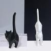 Stretching Kitten Funny Cat Ornaments Carved Kitten Statue Minimalist Cat Sculpture  Garden