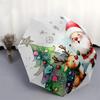1pc Stained Glass Christmas Santa Scene Automatic Opening Umbrella, Portable 3-Fold Design with 8-Bone Iron Frame, Outdoor for Fans, Travelers, Daily
