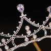 Корона невесты Модная серебряная корона с цветком из циркония и стразами Свадебные аксессуары для волос Свадебный головной убор Украшения для волос Тиара