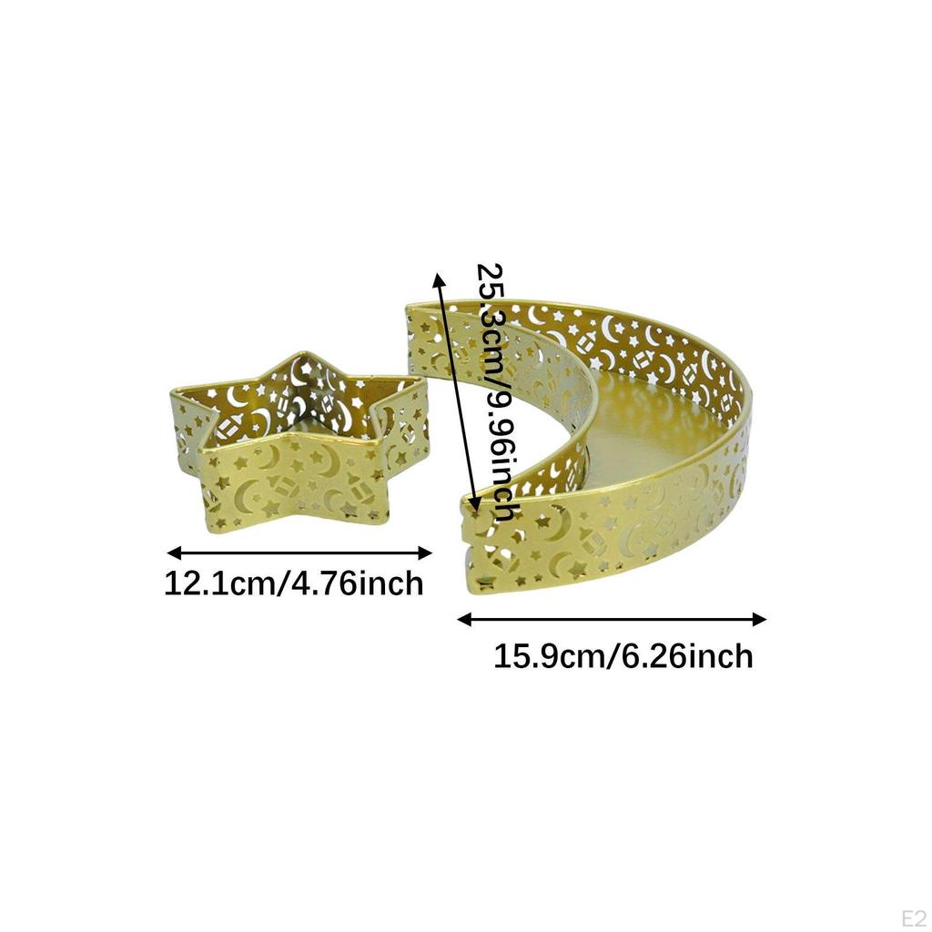 2 шт. Eid Moon Star тарелка поднос фруктовая посуда декор стола Мубарак десертные подносы