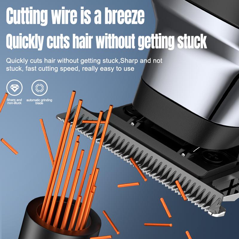 Hair Clipper 3 Knife Net Razor Set Digital Display Electric Clipper High-power Hair Clipper