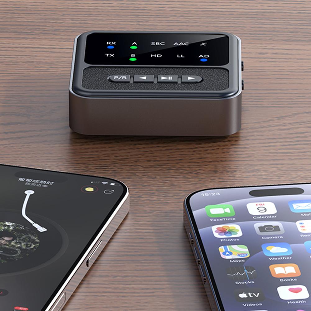 Bluetooth-Compatible 5.4 Adapter LED Display Wireless Audio Transmitter Wireless BT Receiver for Home Stereo/Speakers