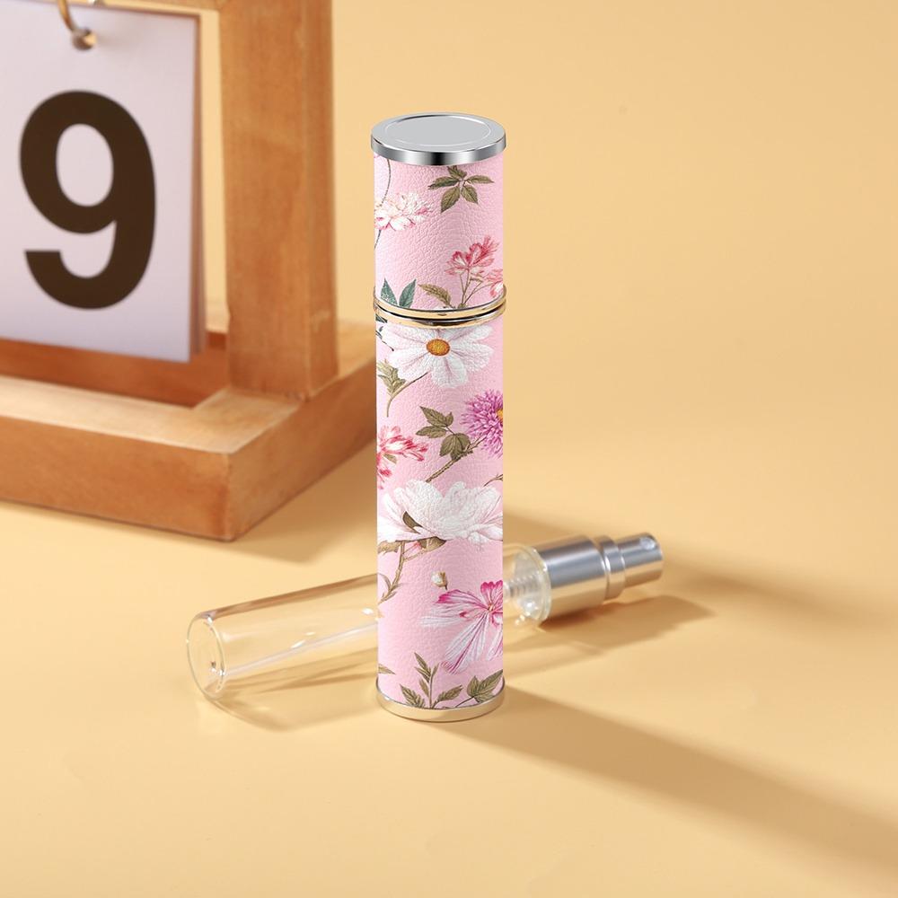 Пульверизатор из ПУ кожи, Флакон-атомайзер для цветочных духов, Контейнер для аромата с ультрадисперсным распылением, Для путешествий