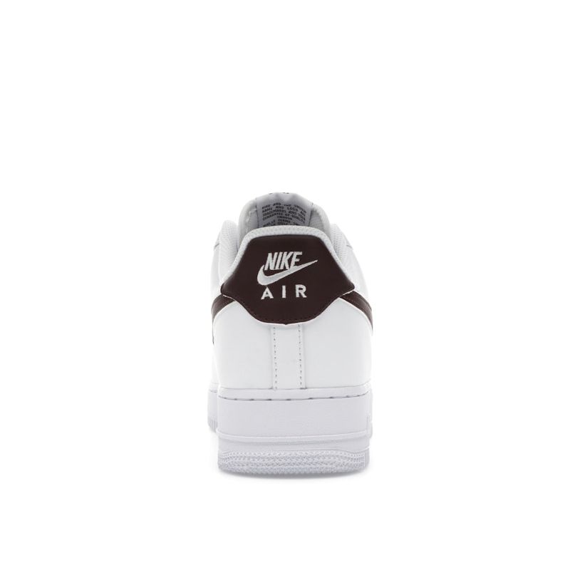 Nike Air Force 1 07 белые бордовые кроссовки Crush мужские FJ4146-112