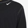 Nike Long Sleeved Dresses Women's Black Crew Neck Moderate Short (Unisex) Long-Sleeved Dresses DD5623 010