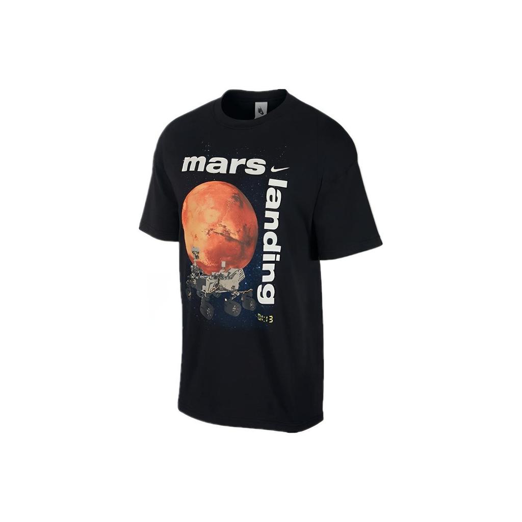 Nike Футболка NRG SS AM90 Landing Mars с короткими рукавами и рисунком, мужские топы, черные CJ1785-010