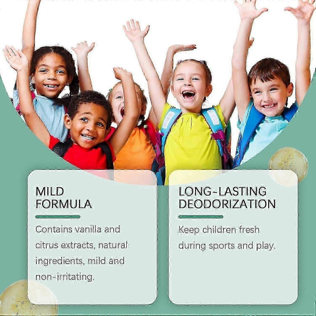 Natural Deodorant For Kids Teens, Aluminum Free,Hypoallergenic Deodorant, Roller Armpit Sweat Cleansing