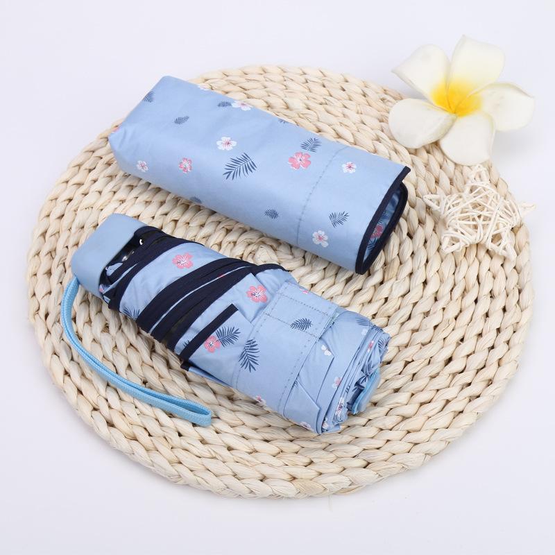 Мини-женский карманный маленький зонт, анти-УФ-зонт от солнца, дождь, ветрозащитный светильник, складной портативный зонт для мальчиков и девочек