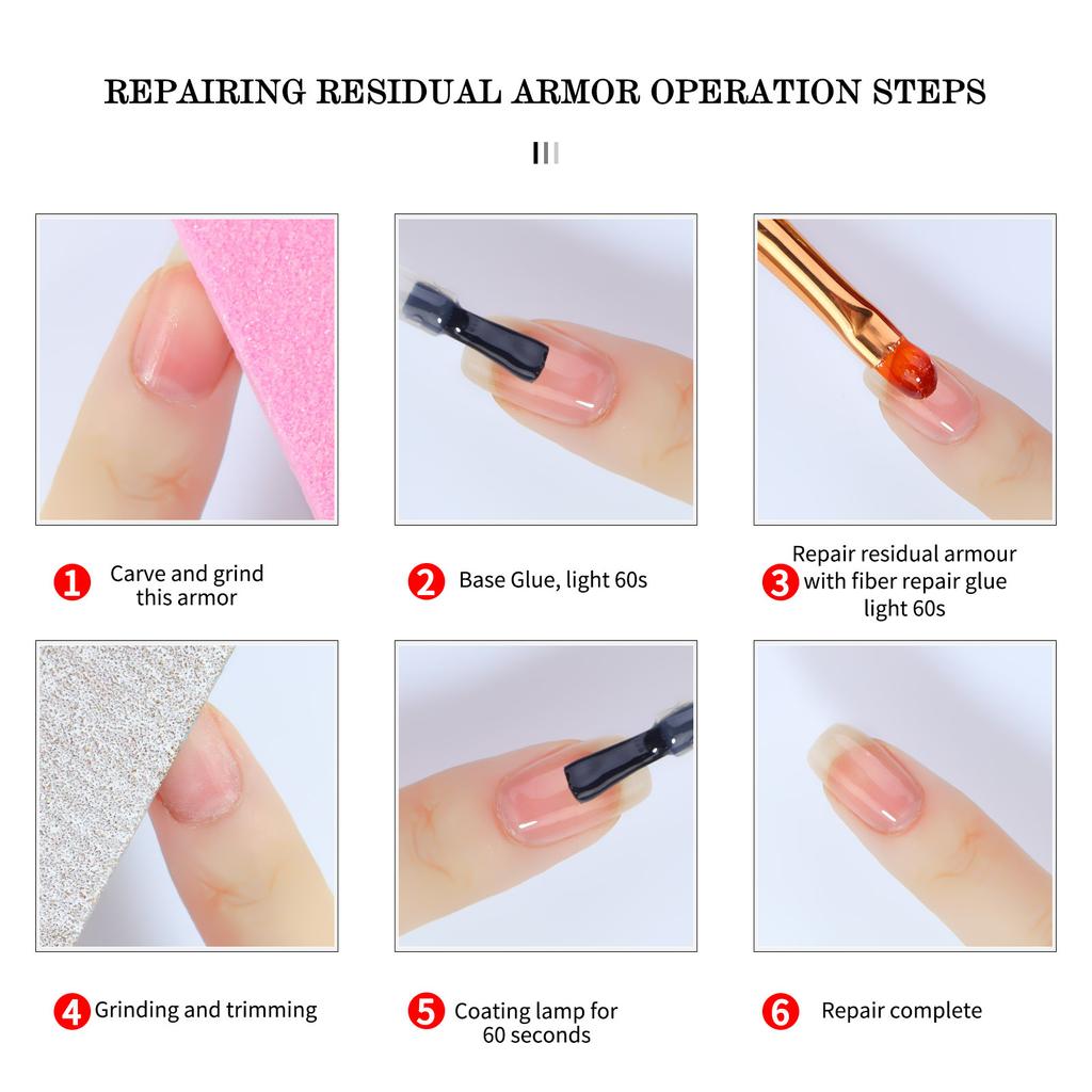 Гель для восстановления волокон ногтей, быстрое восстановление остаточного ломкого ногтя, специальный фототерапевтический гель для укрепления, придания формы