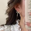 1Pair Vintage Elegant Bowknot Drop Earrings For Women Girls Temperament Statement Earrings Wedding Jewelry Gifts