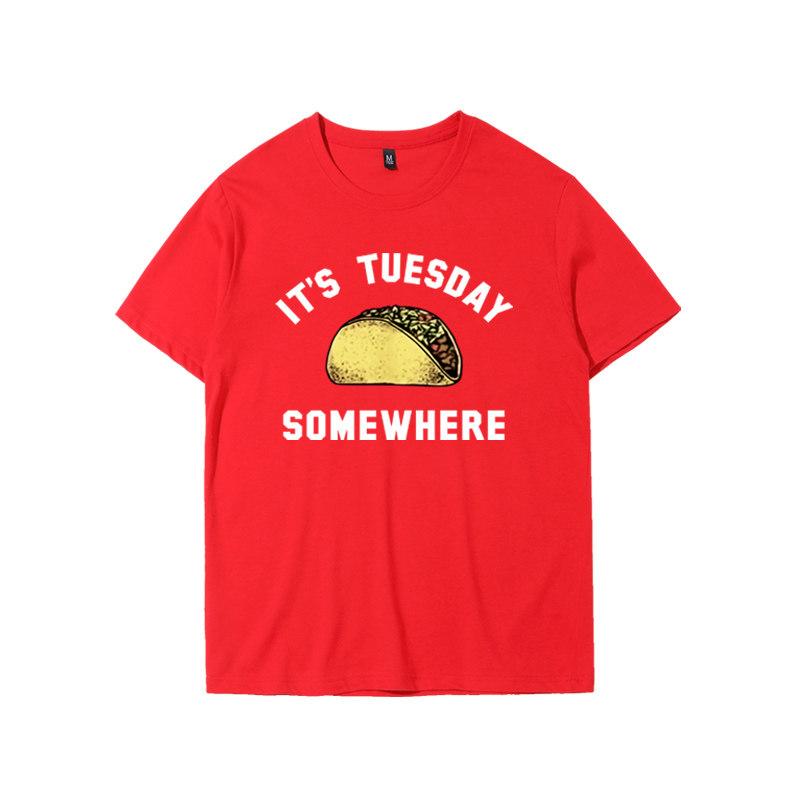 Football Star Tuesday Taco Tshirt For Men And Women Basketball Sports Baggy Plus Size Short Sleeve Mens Fashion