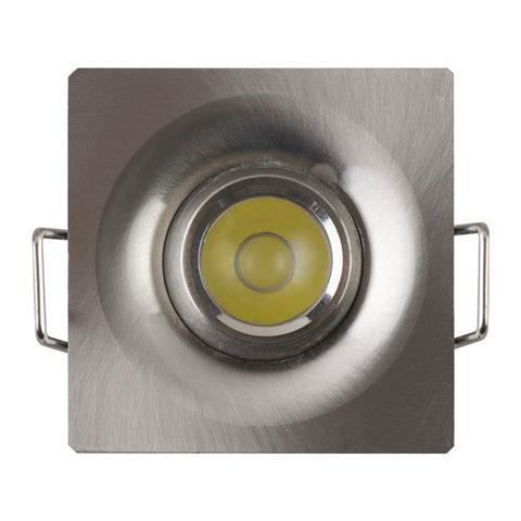 Lot de 10 minis spots LED SILVIA 1W orientable carré mat chrome