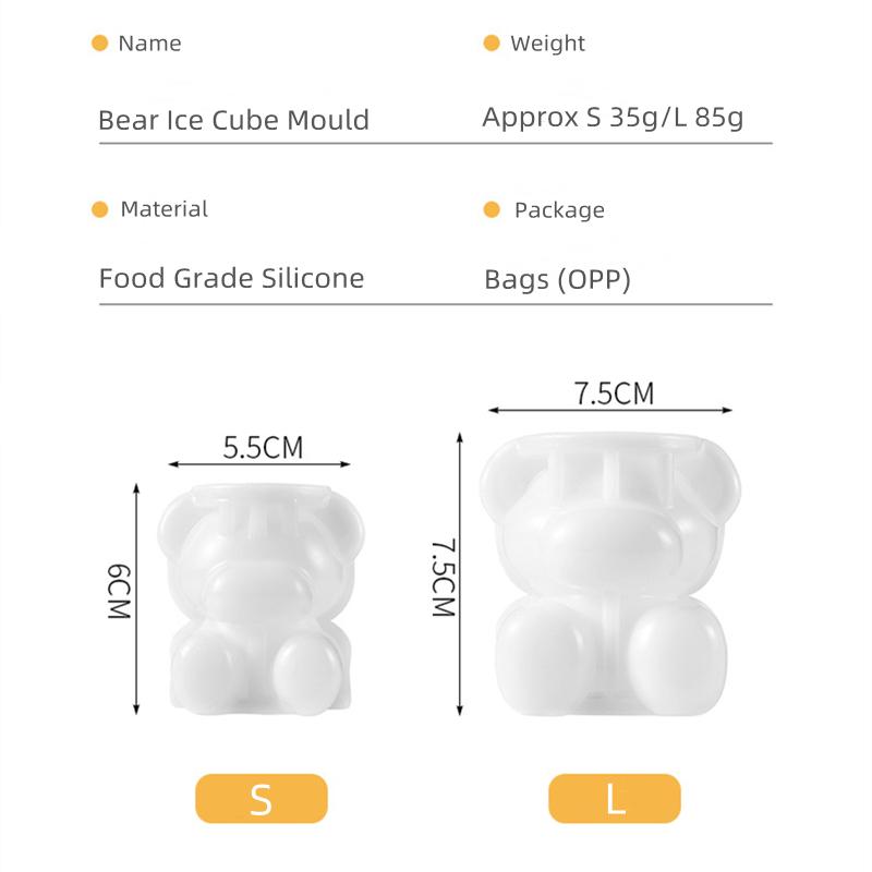 Силиконовая форма в форме медведя, машина для приготовления кубиков льда, форма для шоколадного торта, форма для конфет, теста для кофе, чая с молоком, виски, форма для льда
