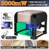 AC 110-220V 3000mW High Speed Laser Engraver Machine Engraving Tools USB DIY Logos Mark Printer Cutter CNC Laser Carving Machine