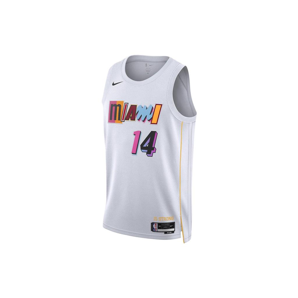 Nike NBA Miami Heat Tyler Herro City Edition Printed Quick-Dry Jersey Tank, 2022-23 Season Unisex Jersey Tank White DO9599-102