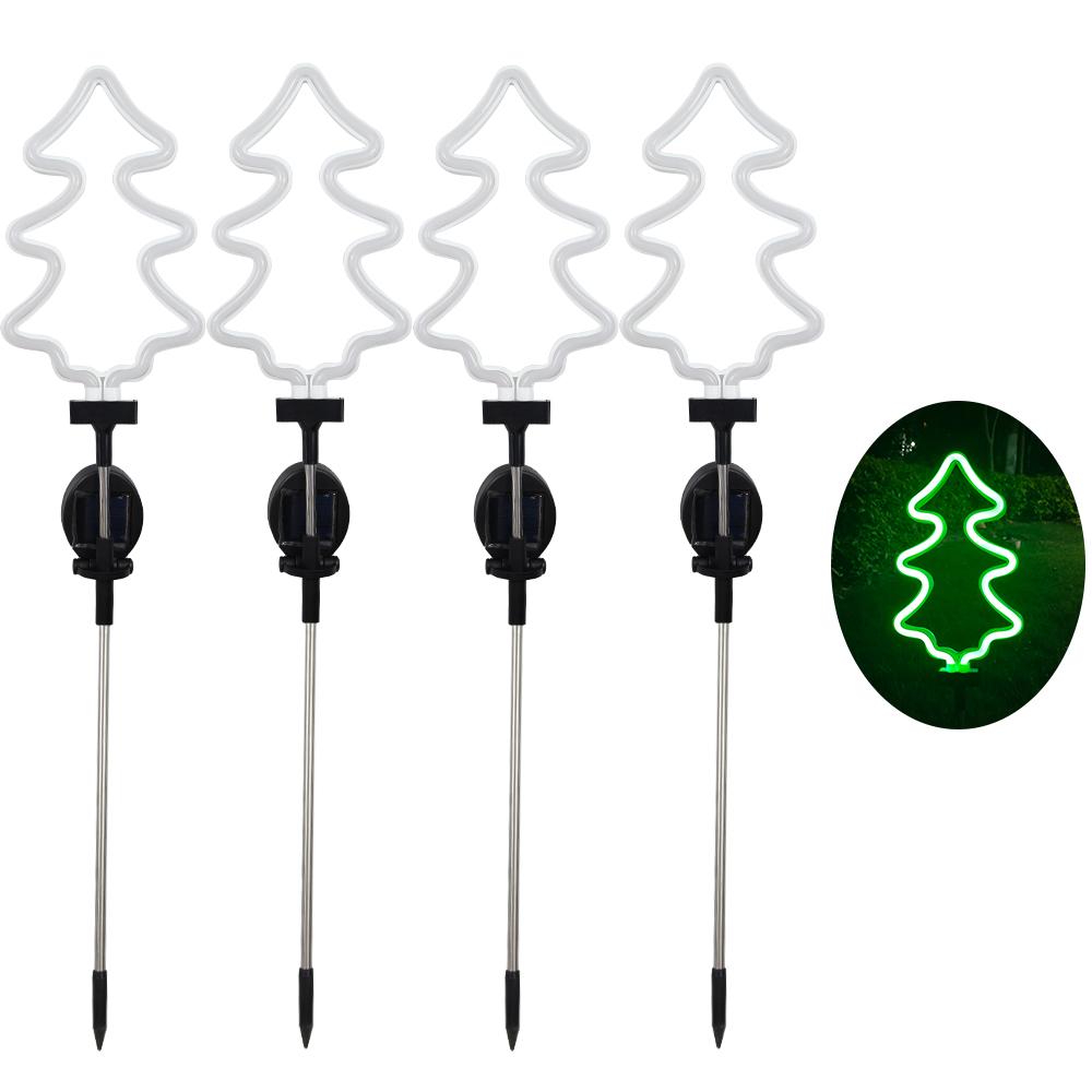 Флуоресцентная Рождественская елка Солнечный свет Уличный Ландшафтный Дворовый Светильник Садовое Украшение Газонный Свет Колышек Свет для Рождества