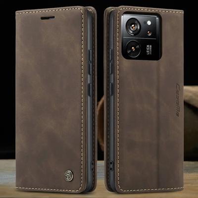 Кожаный магнитный чехол-кошелек для Xiaomi 14T 13T Pro 14c 13c 5G роскошный чехол для телефона Redmi Note 13 Pro Plus Poco X6 14 T X7 откидная крышка