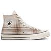 Converse Кроссовки унисекс Chuck 70 High Desert Tartan - Egret кремово-черные A03914C