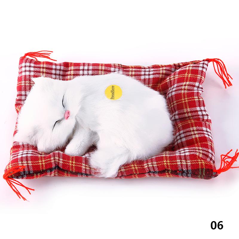 Бренд Новейшая Игрушка-Кукла Животное Плюшевые Спящие Кошки Игрушка с Подушкой Может Говорить со Звуком Идея Подарка для Детей Набитая Настольное Украшение