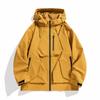 Spring Autumn Men's Windbreaker Jackets Korean Fashion Waterproof Windproof Outdoor Big Pockets Hooded Loose Coat