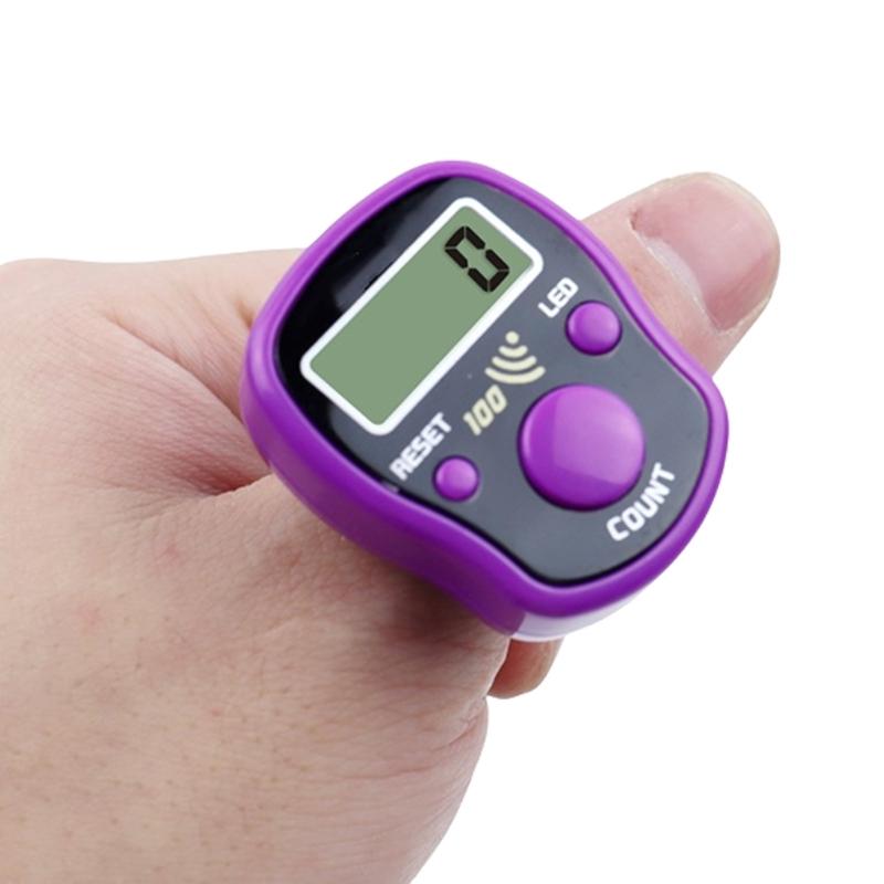 Мини Счетчик Ручной Кликер Счетчик со Сбрасываемыми Цифрами Светодиодный Экран для Спортивного Мероприятия Рукоделия Подсчета Рядов Легкий