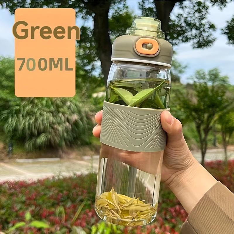 1 шт., стеклянная спортивная бутылка для воды, чашки для воды из высокого боросиликатного стекла, портативные дорожные бутылки с водой для кемпинга, пешего туризма, фитнеса, посуда для питья на открытом воздухе, день рождения G