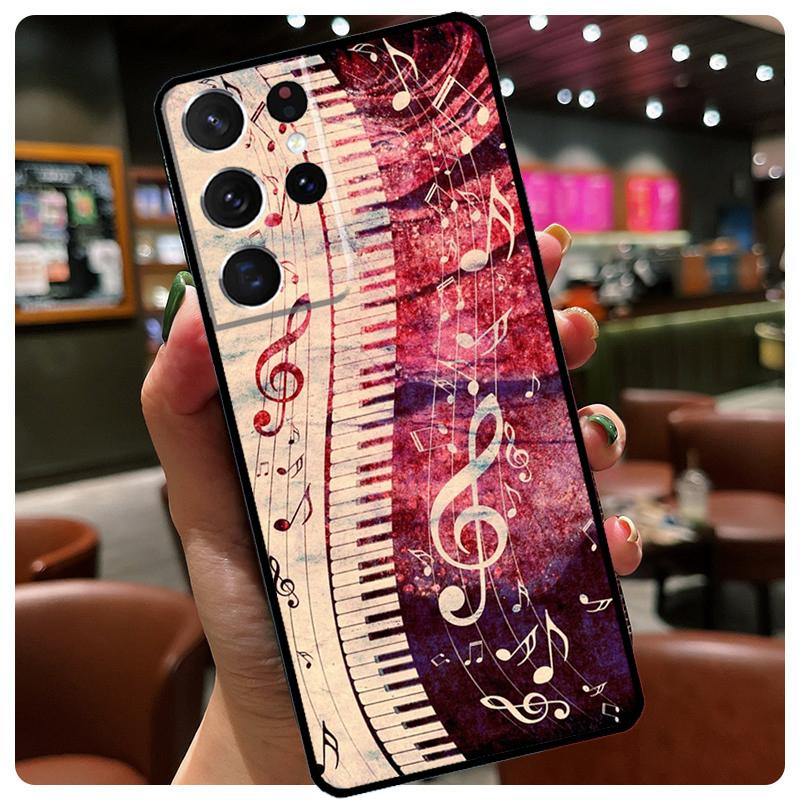 Музыкальный Пианино Элегантный Чехол для Телефона Для Samsung Galaxy S24 Ultra S20 S21 S22 S23 S25 Ultra S9 S10 Plus S25 FE Чехол