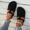 Fashion Women Slippers Mules Fur Women Shoes Winter New Buckle Flats Platform Walking Plush Ladies Slides Casual Warm Indoor Boots Women