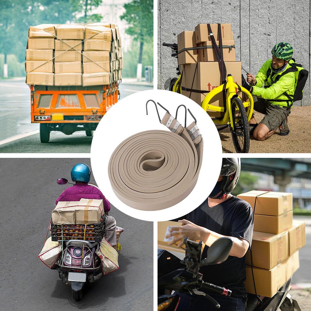 2,54 м эластичные шнуры с крючками для мотоцикла, велосипеда, багажа, прочные эластичные велосипедные веревки, аксессуары для мотоциклов