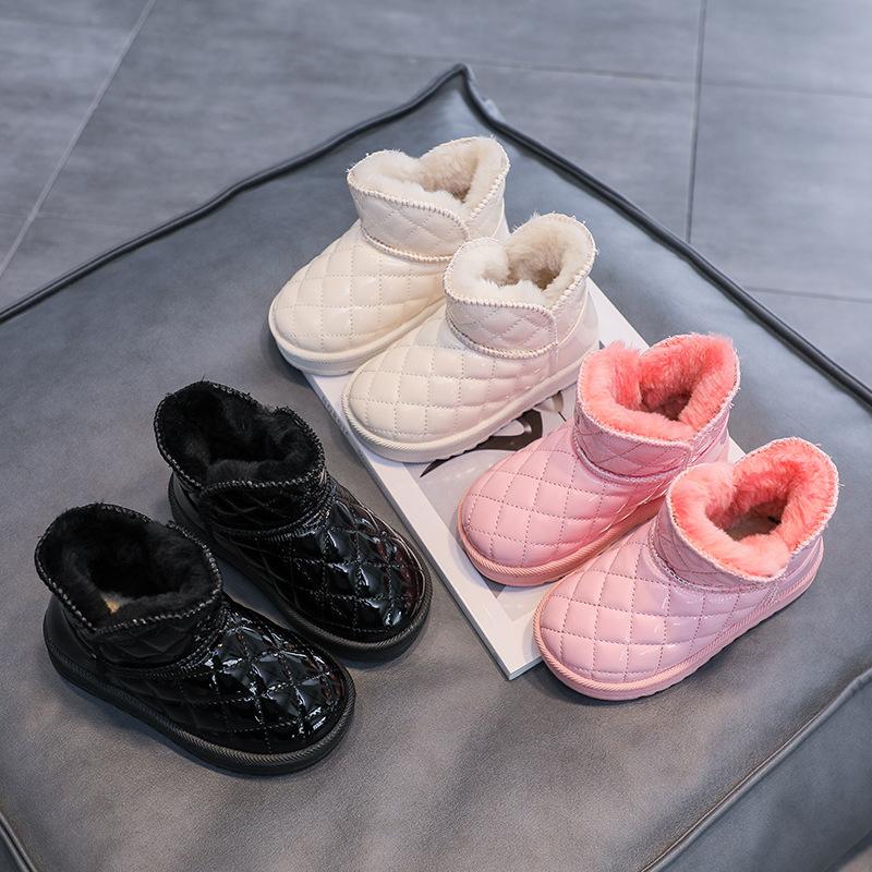 Детские зимние сапоги с ворсом и толстыми хлопковыми сапогами для мальчиков, хлопковые сапоги для девочек, детские сапоги для малышей