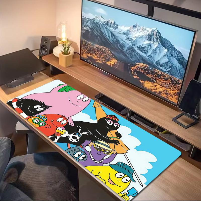 Barbapapa3 Print Cushion Non-slip Laptop Tablet Big Mousepad XXL Mat Mini PC Playmat With Lock edge