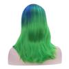 Хэллоуин Косплей Европейский Американский Стиль Леди, Косая Средняя Точка Большой Скальп Темно-Синий Постепенный Переход Зеленый Короткие Волосы Шаль Голова Химическое Волокно