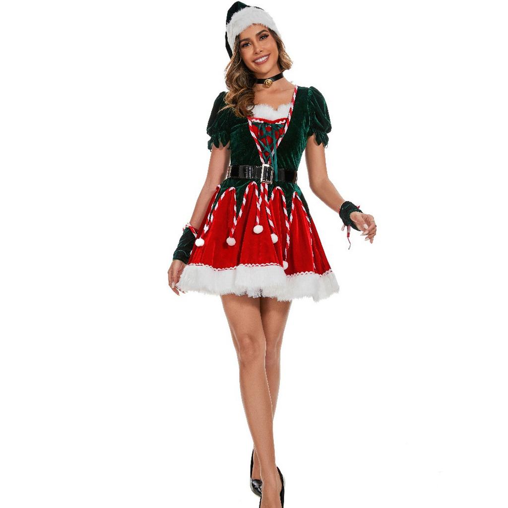 Women's Christmas Party Holiday Party Hooded Suit Costume