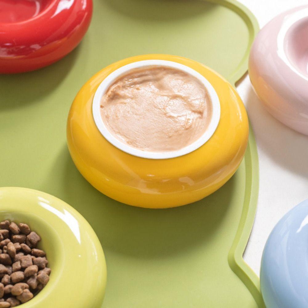 Ceramic Cat Food Water Bowl Anti Vomiting Pet Feeder Dish Pet Food Basin  for Kitten/Puppy/Bunny