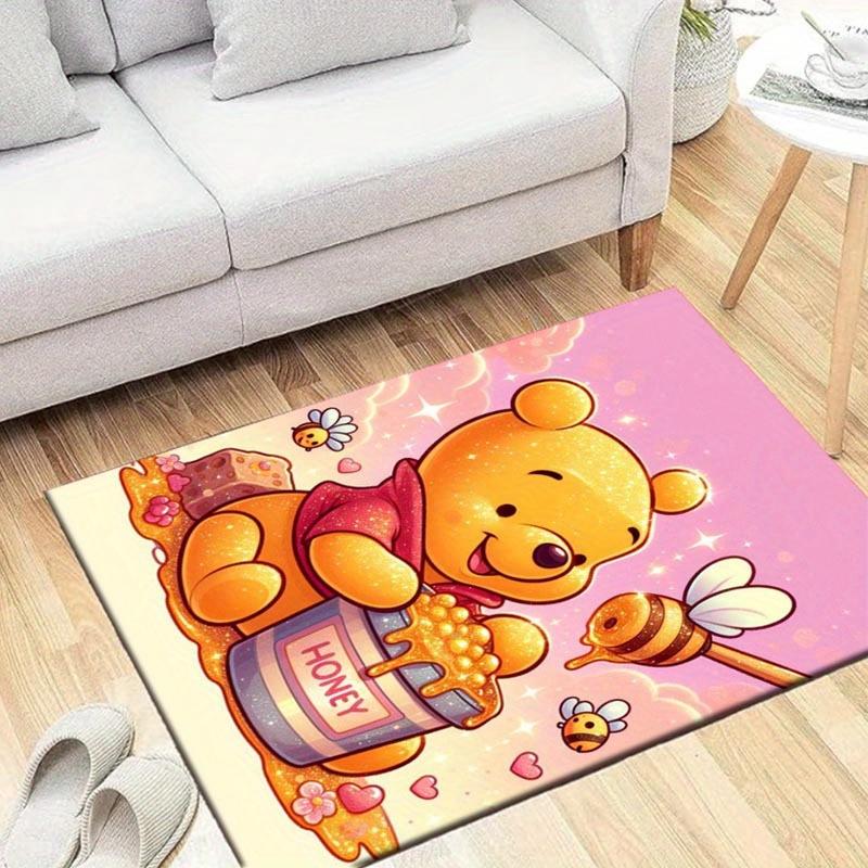 1pc Winnie The Pooh Pattern Area Rug Soft Flannel Floor Mat for Living Room,Office,Bedroom and Carpet,Sofa Coffee Table Floor Mat