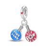 DIY Jewelry Bracelet Accessories Sports Fitness Dumbbells Football Basketball Baseball Charm Charm Charm Beads 925 Silver 2026