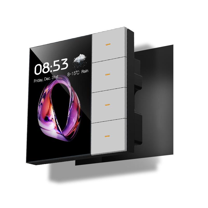 Tuya ZigBee 3,5-дюймовый сенсорный диммер и переключатель штор