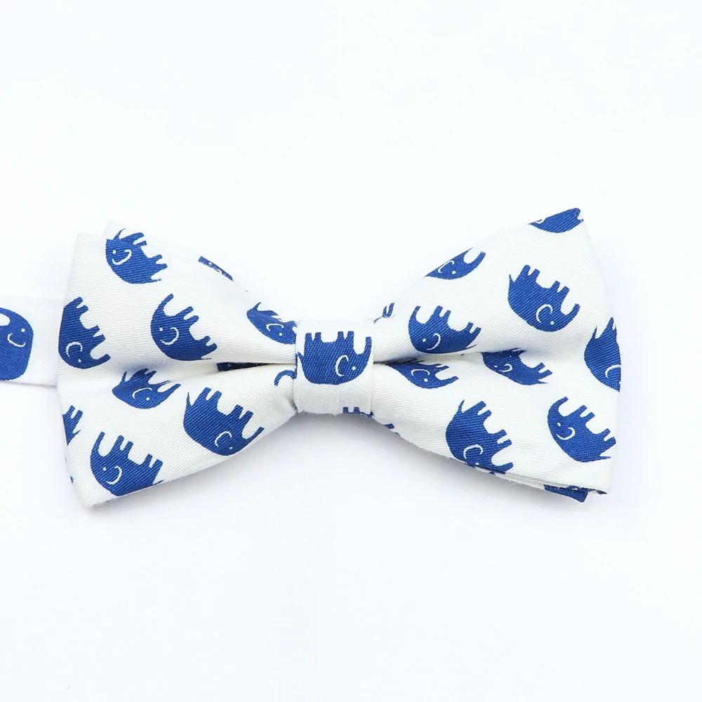 Floral Cotton Bowtie Elephants Whales Flower Pattern Parent Children Family Set Colorful Butterfly Wedding Party Accessory Gifts
