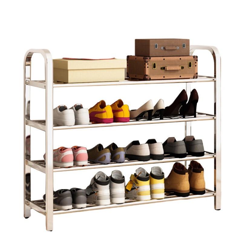 Thickened Stainless Steel 4-Tier Shoe Rack