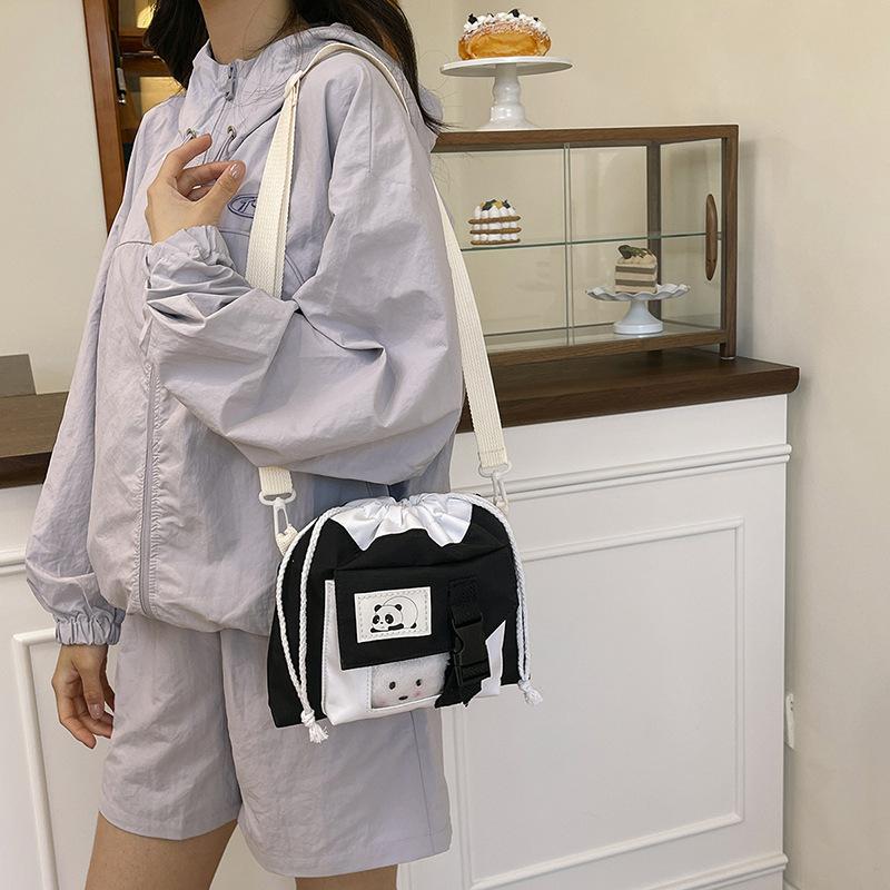 Весенняя милая маленькая сумка-мессенджер новая японская девушка Харадзюку студентка холщовая сумка на плечо сумка-ведро