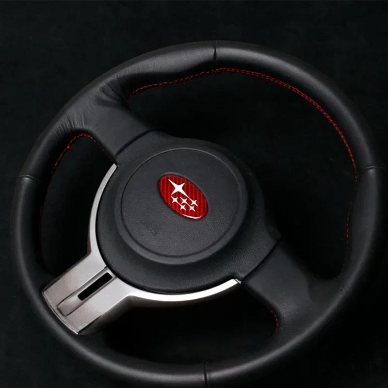 Emblem Decals for Subaru Forester XV Outback Impreza Legacy STI WRX BRZ Tribeca Car Steering Wheel Badge Stickers Accessories Z9