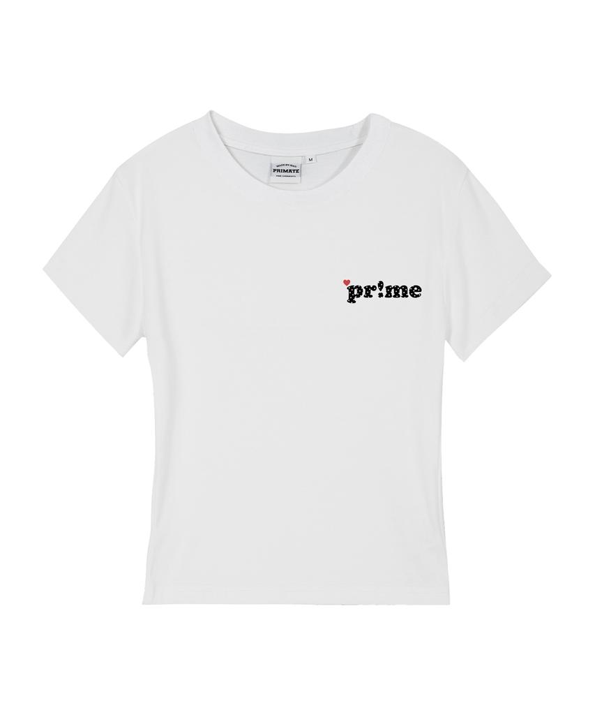 PRIMATE Женская узкая футболка с коротким рукавом MINIMAL HEART PRIME 5 цветов