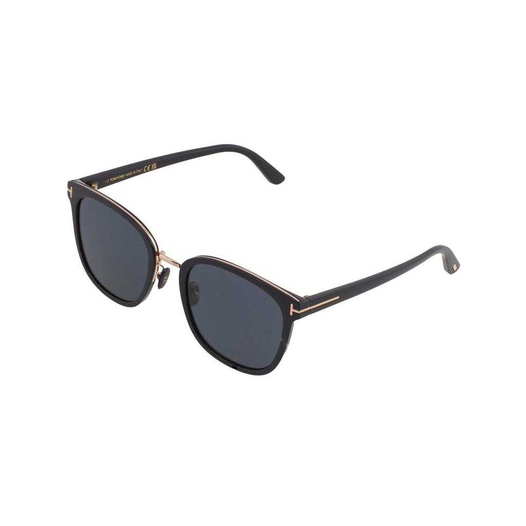 Tom Ford Logo Plastic Square Sunglasses Unisex sunglasses Black FT0968K01A56