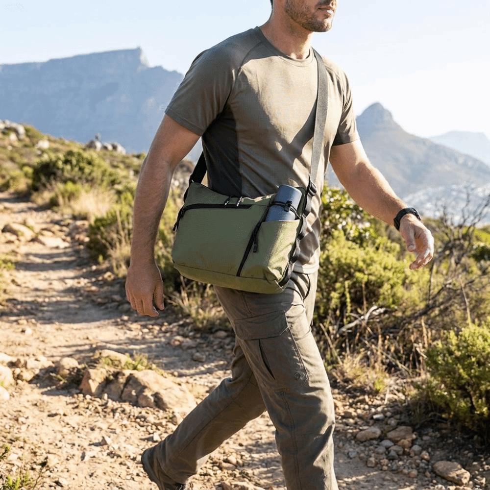 Thickened Water Bottle Messenger Bag Multi Pocket Single Shoulder Bag Daily Use