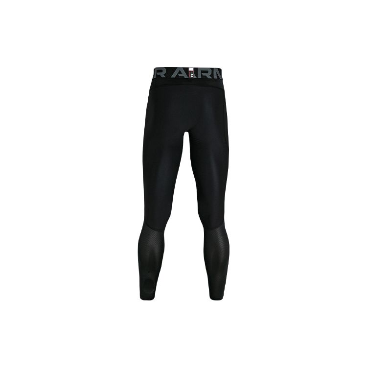 Under Armour HeatGear Vent Training Logo Compression Fitness Tights Men Bottoms Black 1362449-001