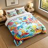 3Pcs Bedding SetThe Simpsons Soft Bed Sheet and Two Pillowcases Home Bedroom Decor